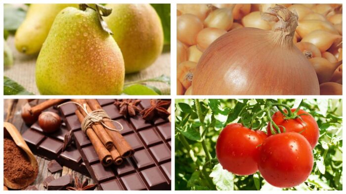 Продукти, які не треба зберігати в холодильнику: цибуля, груша, помідор, шоколад