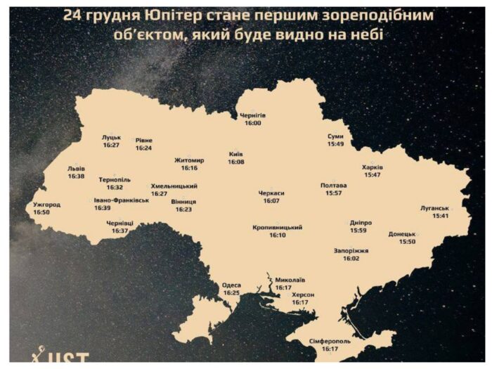 Коли в українському небі зійде перша зіронька: точний час по різних містах