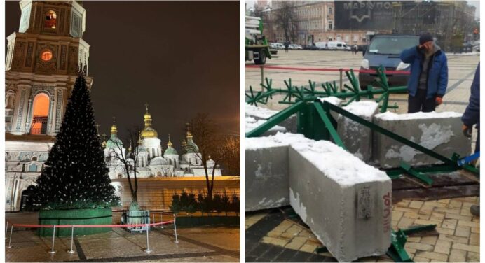 Не така велика, як в мирний час: Віталій Кличко показав новорічну ялинку 2023-2024 в Києві (ФОТО) 