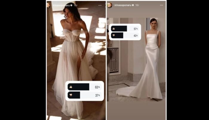 акторка Ірина Сопонару запропонувала шанувальникам обрати із нею весільну сукню 