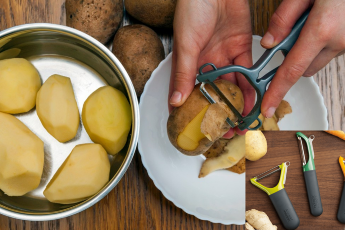 Отвори на рукоятці овочечистки призначені для подрібнення часнику