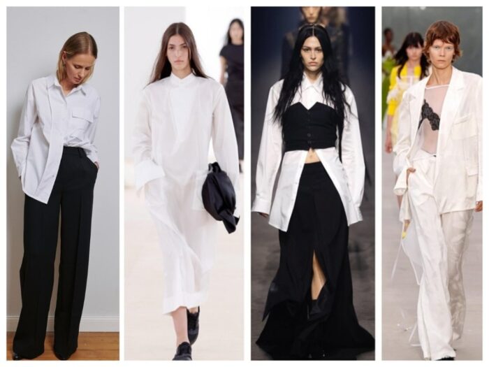 Модні тренди весни-2024: поєднання білих кольорів із чорними
