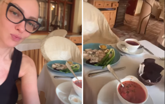 Оля Полякова показала смачний обід по-українськи